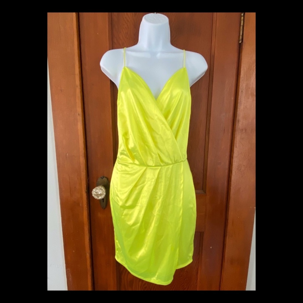 Neon yellow Fashion Nova dress